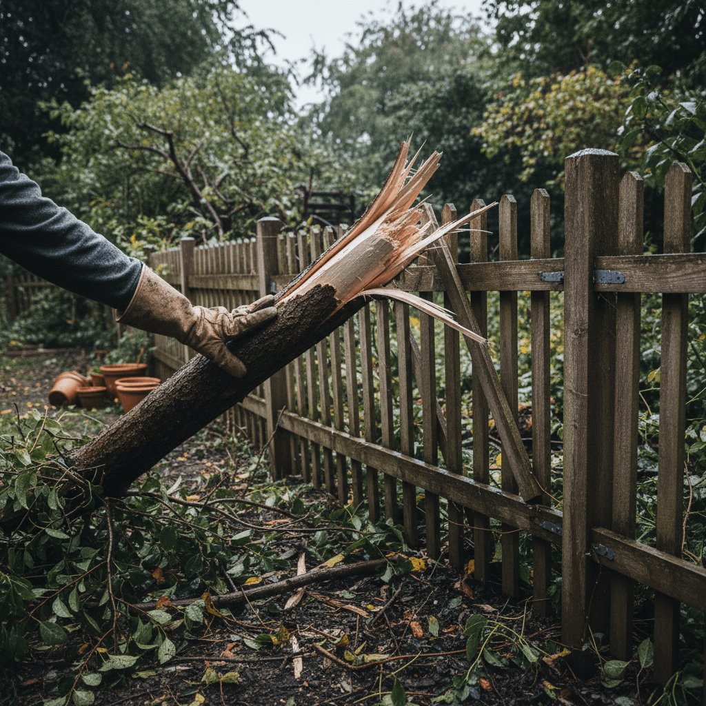Inspection of storm-damaged branch
